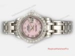 Replica Rolex Masterpiece Diamond Bezel Ladies Datejust Watch Pink MOP Dial